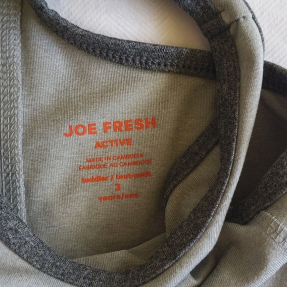 joe fresh active gray racer back activewear sporty tank top 3T toddler girls - Picture 4 of 6